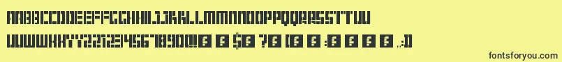 フォントHangar – 黒い文字の黄色い背景