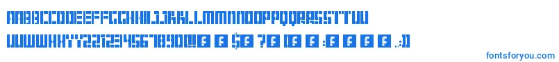 フォントHangar – 白い背景に青い文字