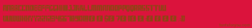 フォントHangar – 赤い背景に茶色の文字