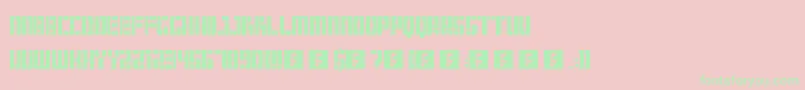 Hangar Font – Green Fonts on Pink Background