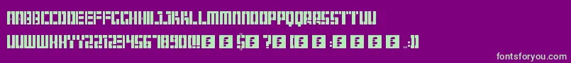 Hangar Font – Green Fonts on Purple Background