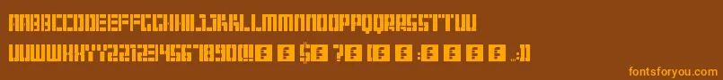 Hangar Font – Orange Fonts on Brown Background