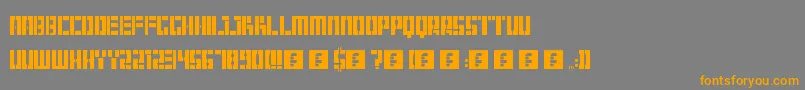 Hangar Font – Orange Fonts on Gray Background
