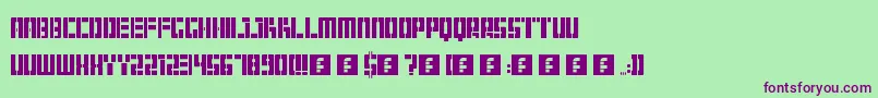 Hangar Font – Purple Fonts on Green Background