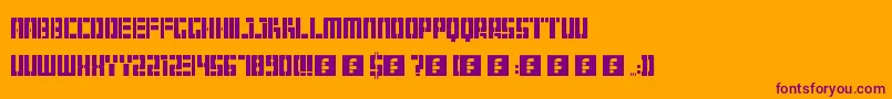 Hangar Font – Purple Fonts on Orange Background