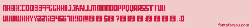 フォントHangar – ピンクの背景に赤い文字