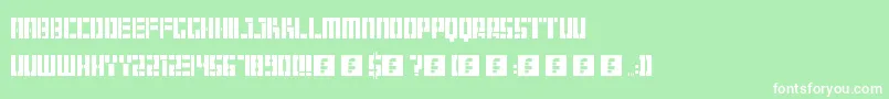 フォントHangar – 緑の背景に白い文字