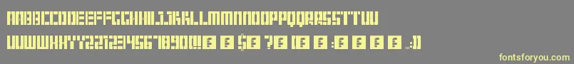 Hangar Font – Yellow Fonts on Gray Background