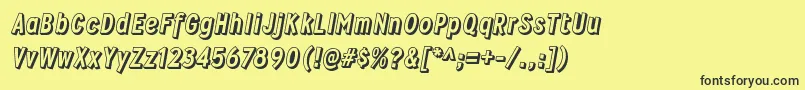 WyvernblockoRegular Font – Black Fonts on Yellow Background