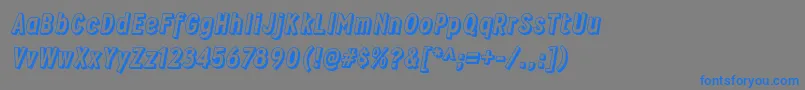 Шрифт WyvernblockoRegular – синие шрифты на сером фоне