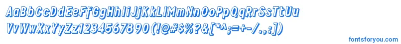 フォントWyvernblockoRegular – 白い背景に青い文字