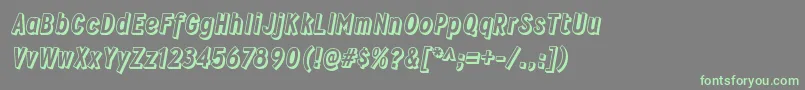 Шрифт WyvernblockoRegular – зелёные шрифты на сером фоне