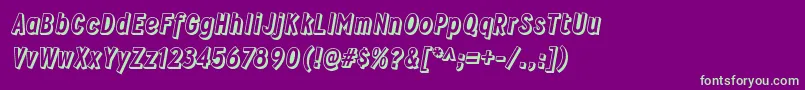 WyvernblockoRegular Font – Green Fonts on Purple Background