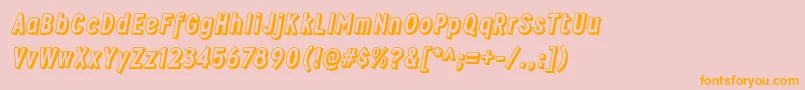 WyvernblockoRegular Font – Orange Fonts on Pink Background