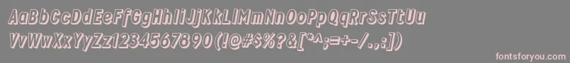 WyvernblockoRegular Font – Pink Fonts on Gray Background