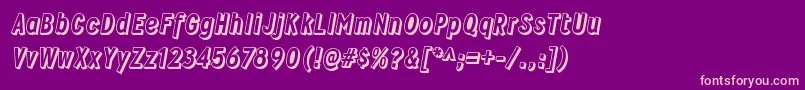 WyvernblockoRegular Font – Pink Fonts on Purple Background