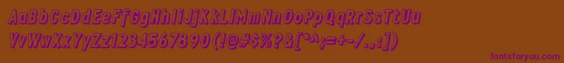 Шрифт WyvernblockoRegular – фиолетовые шрифты на коричневом фоне