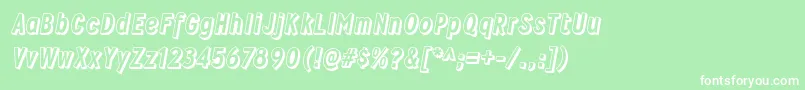 WyvernblockoRegular Font – White Fonts on Green Background