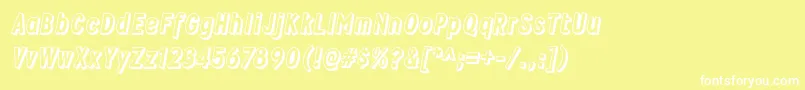 WyvernblockoRegular Font – White Fonts on Yellow Background