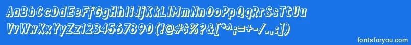 WyvernblockoRegular Font – Yellow Fonts on Blue Background