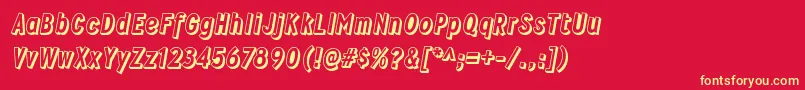 WyvernblockoRegular Font – Yellow Fonts on Red Background