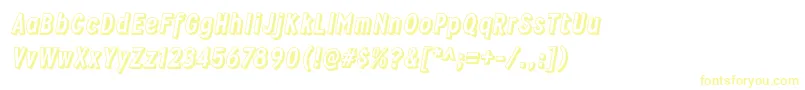 WyvernblockoRegular-fontti – keltaiset fontit valkoisella taustalla