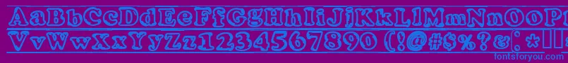 Шрифт IjifufontBlade – синие шрифты на фиолетовом фоне