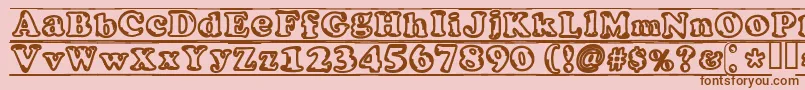 IjifufontBlade-Schriftart – Braune Schriften auf rosa Hintergrund