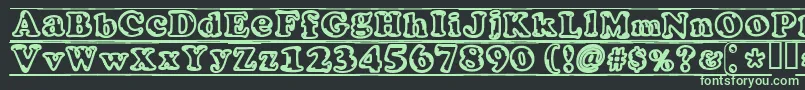 IjifufontBlade Font – Green Fonts on Black Background