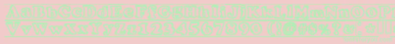 IjifufontBlade Font – Green Fonts on Pink Background