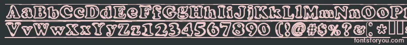 IjifufontBlade Font – Pink Fonts on Black Background