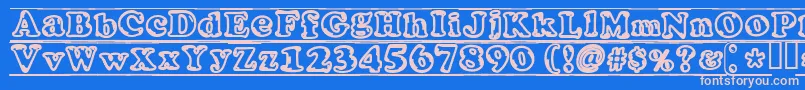 Шрифт IjifufontBlade – розовые шрифты на синем фоне