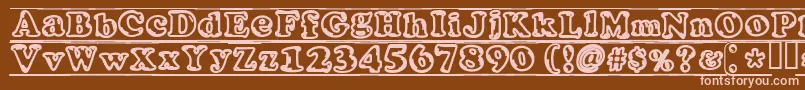 Шрифт IjifufontBlade – розовые шрифты на коричневом фоне