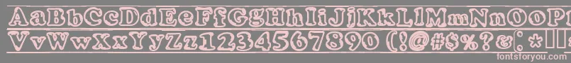 IjifufontBlade Font – Pink Fonts on Gray Background