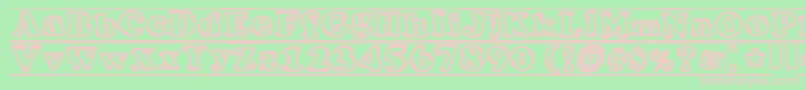 IjifufontBlade Font – Pink Fonts on Green Background