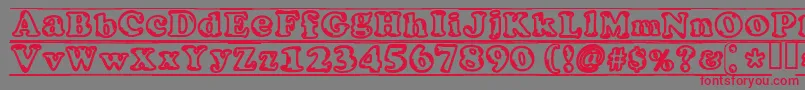 IjifufontBlade Font – Red Fonts on Gray Background