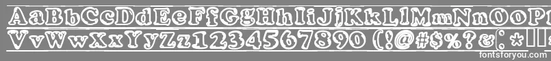 Шрифт IjifufontBlade – белые шрифты на сером фоне