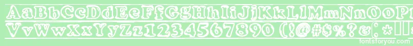 IjifufontBlade Font – White Fonts on Green Background