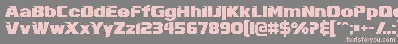 InfiniteJusticeStraight Font – Pink Fonts on Gray Background