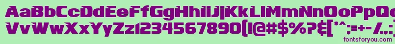 Шрифт InfiniteJusticeStraight – фиолетовые шрифты на зелёном фоне
