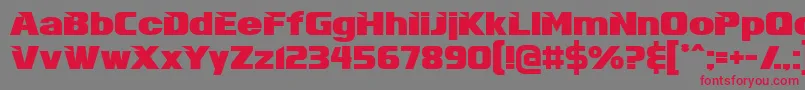 InfiniteJusticeStraight Font – Red Fonts on Gray Background