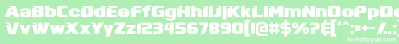フォントInfiniteJusticeStraight – 緑の背景に白い文字