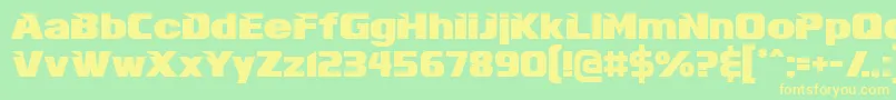 Шрифт InfiniteJusticeStraight – жёлтые шрифты на зелёном фоне