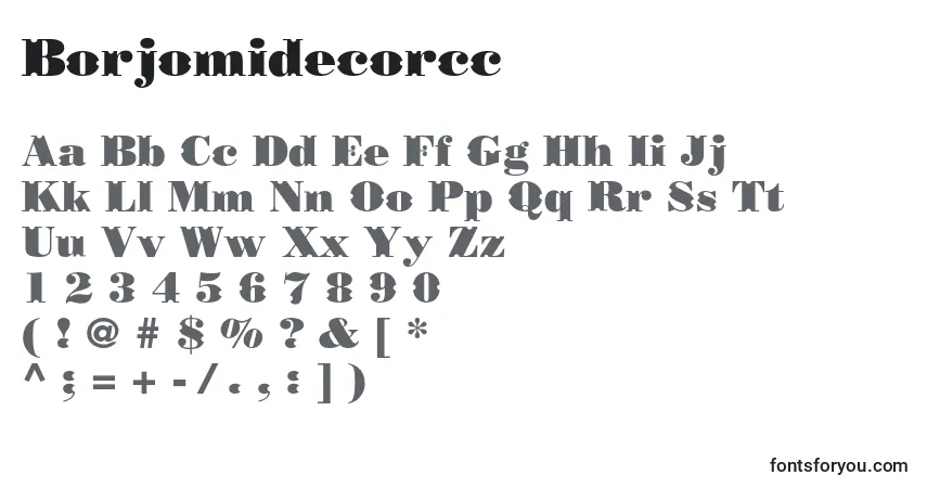 Police Borjomidecorcc - Alphabet, Chiffres, Caractères Spéciaux