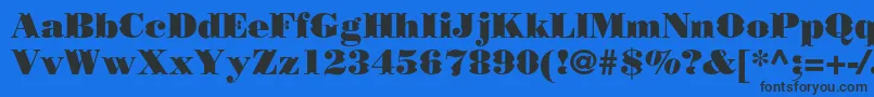フォントBorjomidecorcc – 黒い文字の青い背景