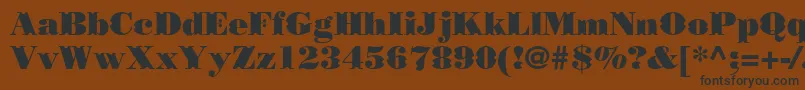 Borjomidecorcc-fontti – mustat fontit ruskealla taustalla