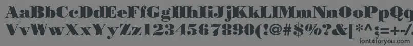Шрифт Borjomidecorcc – чёрные шрифты на сером фоне