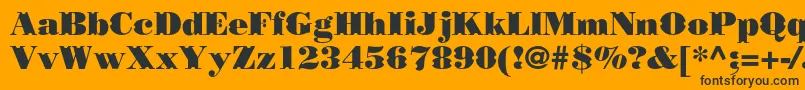 Шрифт Borjomidecorcc – чёрные шрифты на оранжевом фоне