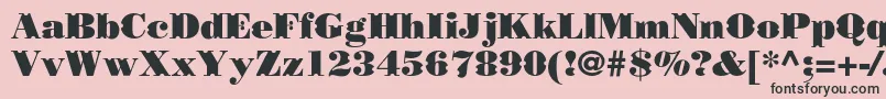 Borjomidecorcc-Schriftart – Schwarze Schriften auf rosa Hintergrund