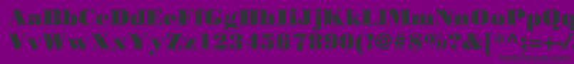 Шрифт Borjomidecorcc – чёрные шрифты на фиолетовом фоне